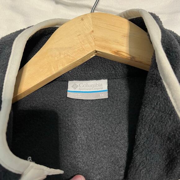 Columbia Three Lakes Snap Button Pullover Fleece Jacket Black Size 1X women’s - Picture 3 of 5